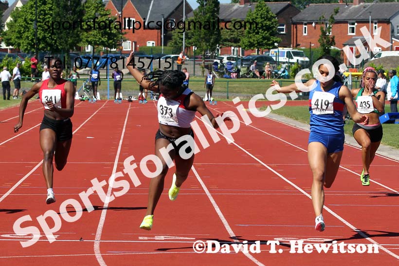 Womens under-20s 100 metres, 2021 Northern Senior and Under-20s Champs., Leigh. Photo: David T. Hewitson/Sports for All Pics